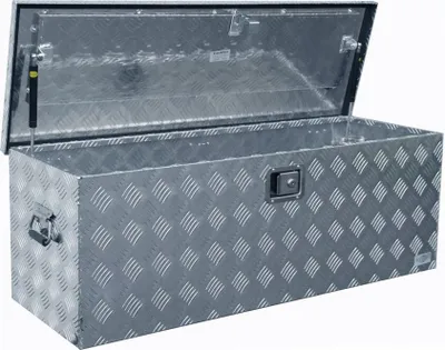 Produktbild von Truckbox D160 Deichselbox, Werkzeugbox, Alu Riffelblech, Transportbox, Alu Transportkiste, Anhängerkiste - ca. 160 Liter