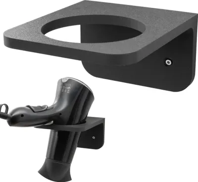 Produktbild von Föhnhalter Haartrocknerhalter Wohnwagen Wohnmobil Föhnhalterung Halter Universal Schwarz