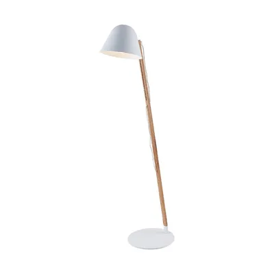 Produktbild von Lindby Tetja Stehlampe mit Holzstange, weiß