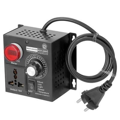 Obrázek produktu pro 4000W Kompaktní regulátor proměnného napětí Přenosný regulátor rychlosti teploty světla Napětí nastavitelné stmívače