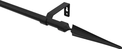 Produktbild von Interdeco Gardinenstange / Vorhangstange Schwarz, Typ Olymp Lorenzo (Speer), 16 mm Ø 1-läufig, 220 cm