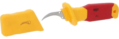 Produktbild von KS Tools  Kabelmesser mit Schutzisolierung und Hakenklinge, 200mm, 117.5601