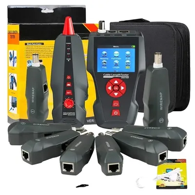 Obrázek produktu pro Tester síťových kabelů, funkce PoE, měření délky, NF-8601W