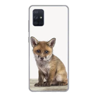 Produktbild von MuchoWow® Handyhülle Schutzhülle Hülle für Samsung Galaxy A71 Fuchs - Baby-Fuchs - Kinder - Mädchen - Jungen Silikon Softcase Handy Hülle - Kartenbesitzer