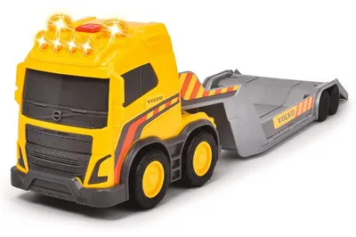 Zdjęcie produktu dla Ciężarówka zabawka z przyczepą - Zestaw budowlany - 32 cm - Światło i dźwięk