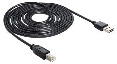 Produktbild von Delock Kabel EASY-USB 2.0 Typ-A Stecker > USB 2.0 Typ-B Stecker 5 m schwarz
