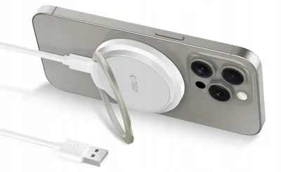 Image de Chargeur sans fil inductif Tech-protect QI15W-A33 MagSafe Magnétique Blanc 15W