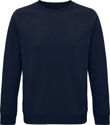 Image de SOLS - "Space" Sweat-shirt en coton issu de l'agriculture biologique pour homme/femme unie manches raglan PC4314 (L) (Bleu marine)
