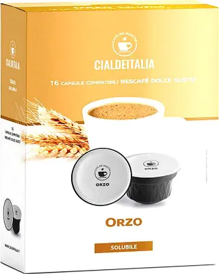 Produktbild von Cialdeitalia - Orzo Kapseln kompatibel mit Nescafé Dolce Gusto Maschinen - koffeinfreie Gerstengetränk Kapseln - 192 Stück