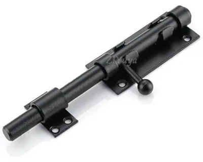 Obrázek produktu pro Zámek pro posuvné brány, 196 mm, černý, vyrobený z nerezové oceli 304, uzamykatelný, pro použití z obou stran