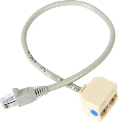 Obrázek produktu pro StarTech.com RJ45SPLITTER, 10/100Base-T(X), Cat5e, Šedá, Polyvinylchlorid (PVC), 0,33 m, Samec/samice