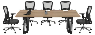 Obrázok produktu pre Hnedý obdĺžnikový konferenčný stôl Pracovňa Stoly Kancelárske nábytok