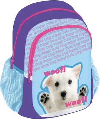 Produktbild von Starpak Kinderrucksack "Woof! Woof!" mit niedlichem Hundewelpen als Motiv