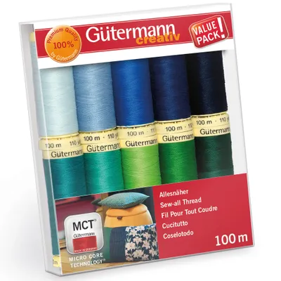 Produktbild von Gütermann Nähfaden-Set Allesnäher 10x100m Col.5