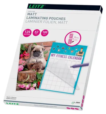 Productafbeelding van LEITZ laminatiefolie, formaat DIN A3, mat, 250 micron