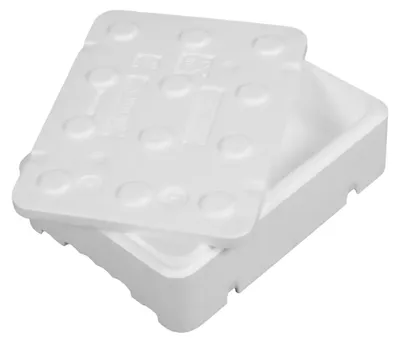 Produktbild von PRIMA Styroporbox Thermobox 6,97 L mit Deckel – Innenmaß 361×261×74 mm – Kühlbox für Camping, Picknick & Transport