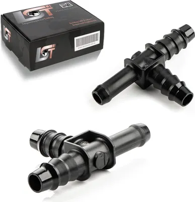 Produktbild von 2x T-Verbinder T-Stück Schlauchverbinder Ø 8 mm Kraftstoffleitung Rohrverbinder