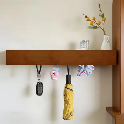 Image de Omgoods - Patère murale avec étagère et 10 crochets - Solution de rangement pratique pour les vêtements