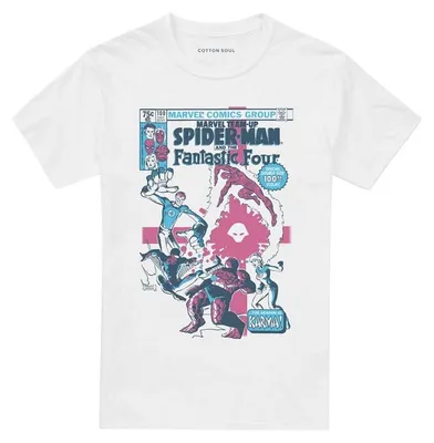 Produktbild von Spider-Man T-Shirt Herren Spider-Man X Fantastic Four Team Up weiß XL