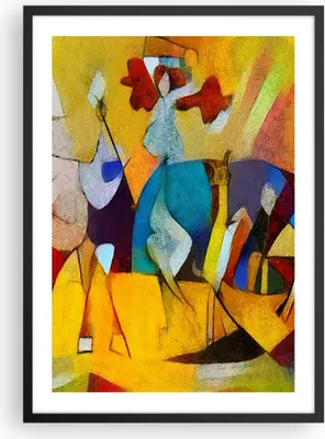 Produktbild von Gerahmtes Poster - Schwarzer Rahmen - Abstraktion modern - 50x70 cm - Wand Bild - Wanddeko - Wandbilder - Kunstposter - Wandposter - Bilderrahmen - Bilder - Kunstdruck - Wandbild - P2BPA50x70-3455