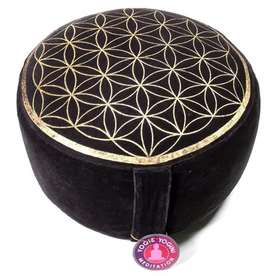 Produktbild von Meditationskissen Vintage-Look anthrazit Blume des Lebens -- ±2300g