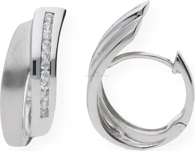 Produktbild von JuwelmaLux Creolen 925 Sterling Silber mit Zirkonia JL20-06-0066