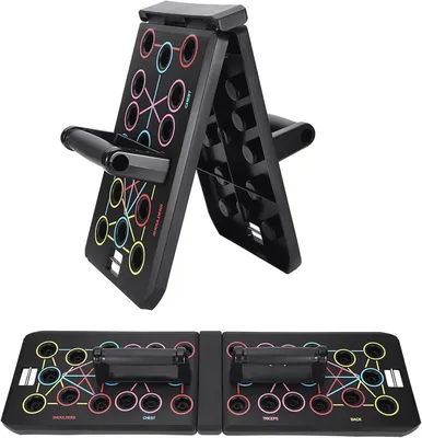 Produktbild von Push Up Rack Board 15-in-1, Klappbar, Multifunktional, Verstellbare Griffe, für Zuhause Fitness