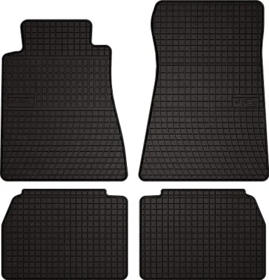 Produktbild von Gummifußmatten passend für Mercedes C 190 W201 (Limousine, Bj. 1982-1993) –  schwarz, passgenau, mit Befestigungen set 4 Stk. - Gummi-Automatten