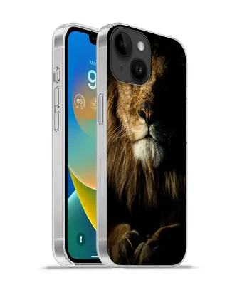 Produktbild von MuchoWow® Handyhülle Schutzhülle Hülle für Apple iPhone 14 - Softcase Löwe - Licht - Schwarz Silikon Softcase Handy Hülle - Mobiltelefonhülle