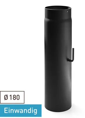 Produktbild von Raik Basic Zugregulierung 180mm schwarz L: 500mm für Rauchrohr / Ofenrohr