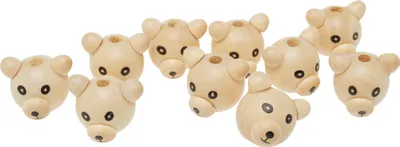 Produktbild von VBS Holzköpfe "Bären", 10 Stück, Ø 25 mm