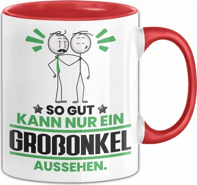 Produktbild von Großonkel Geschenk Tasse So Gut Kann Nur Ein Großonkel Aussehen Geschenkidee Kaffee-Becher (Rot)