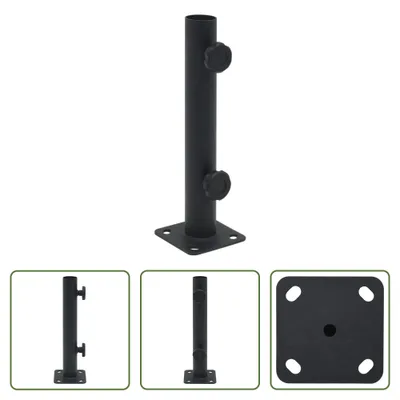 Zdjęcie produktu dla Stojak na parasol Living Store do masztu Ø32/34/38 mm z matowej czarnej stali