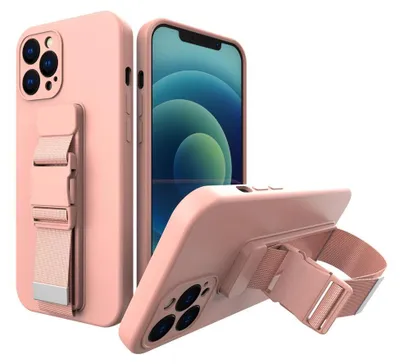 Produktbild von Hurtel Rope case, Armbandbehälter, Apple, iPhone 13, 15,5 cm (6.1"), Pink