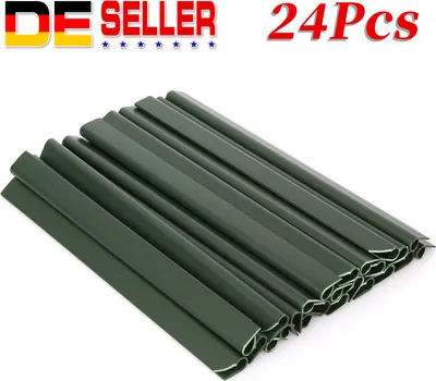 Produktbild von 24 Stück PVC Sichtschutzstreifen Befestigungsclips Sichtschutz Klemmstreifen zur Befestigung (Grün)