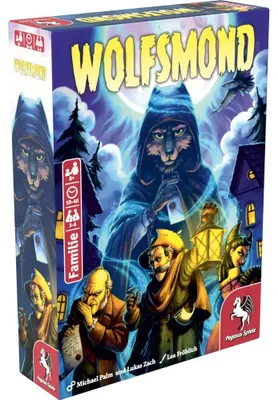 Produktbild von Wolfsmond Kartenspiel mit 30 Charakterkarten für Bluff und Strategie