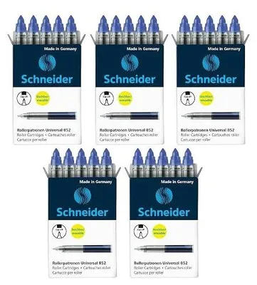 Zdjęcie produktu dla Wkłady do pióra schneider 852 niebieski zestaw 25 szt dla uczniów