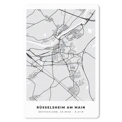 Produktbild von MuchoWow® Mauspad Mousepad Deutschland - Rüsselsheim Am Main - Karte - Stadtplan - Wegbeschreibung 40x60 cm - Mousepads - Maus Mat - Pad - Mausunterlage - Schreibtisch Accesoire