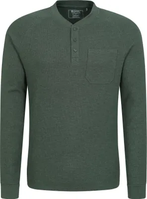 Produktbild von Mountain Warehouse - "Selby" T-Shirt Henley-Kragen für Herren MW855 (XXS) (Khakigrün)
