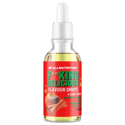Produktbild von ALLNUTRITION FITKING DELICIOUS FLAVOUR DROPS 50ml Bratapfel mit Zimt