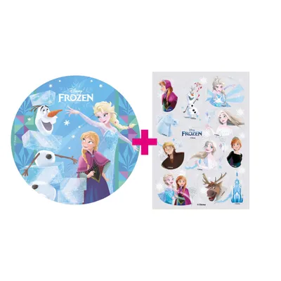 Produktbild von 2er Set Frozen Tortenaufleger & 14,8x21cm Tortenaufleger