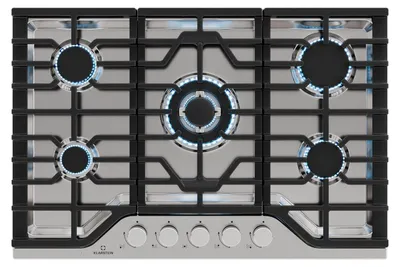Obrázek produktu pro Klarstein Plynová varná deska Turbocast, 304 nerezová ocel, 5 hořáků, profesionální litinový držák, hořák wok