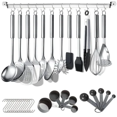 Imagen del producto de Set de Utensilios de Cocina de Acero Inoxidable con 38 Piezas