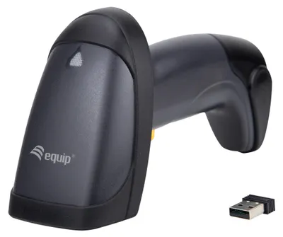 Produktbild von Equip 1D-Barcodescanner Laser Wireless/2.4GHz+Halter schwarz