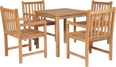 Produktbild von "Rabatt" 5-tlg. Garten-Essgruppe - mit tishe & Stuhl - Teakholz Massiv - Lounge-Dining set CC19963