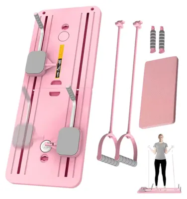 Produktbild von Multifunktionales Bauchbrett, Automatischer Rückprall, Widerstandsbänder, rosa