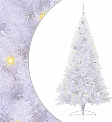 Immagine prodotto di vidaXL Albero di Natale artificiale bianco 210 cm PVC e acciaio