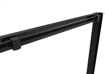 Zdjęcie produktu dla Kabina prysznicowa Varone LINE L/P - 6 mm - czarne, matowe szkło, przezroczyste szkło - 120x90x195 cm - przesuwna