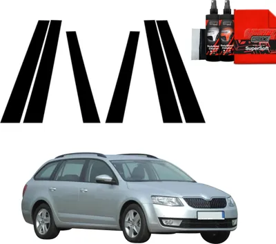 Produktbild von 6in1 Schwarze Grizz Protector schutzfolie für B-C-Säule - Skoda Octavia 3 Kombi 5D (2017-2020)
