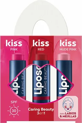 Zdjęcie produktu dla LIPOSAN Kiss Kiss Pack - 3 produkty do pielęgnacji ust